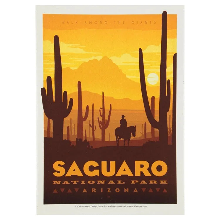 Saguaro National Park Sticker - Sunset Graphic