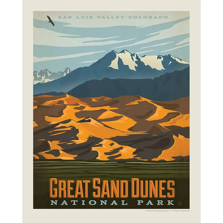 Great sand dunes national park emblem patch logo Vector Image Great sand dunes national park emblem patch logo Vector Image