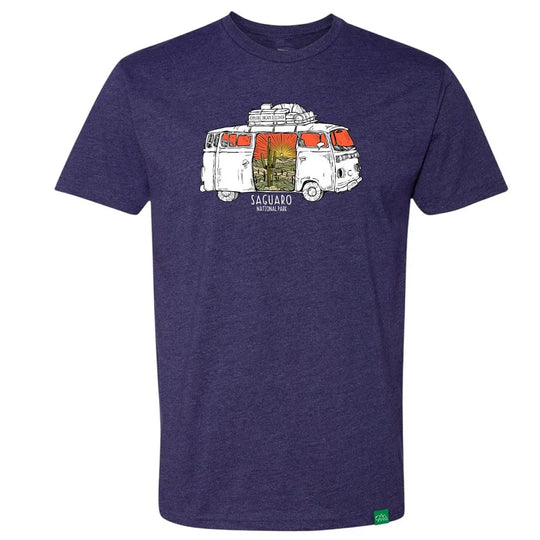Saguaro National Park T-Shirt - Van Tour design front view on a white background
