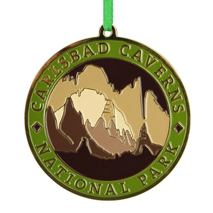 Carlsbad Caverns National Monument Metal Ornament - Round Logo