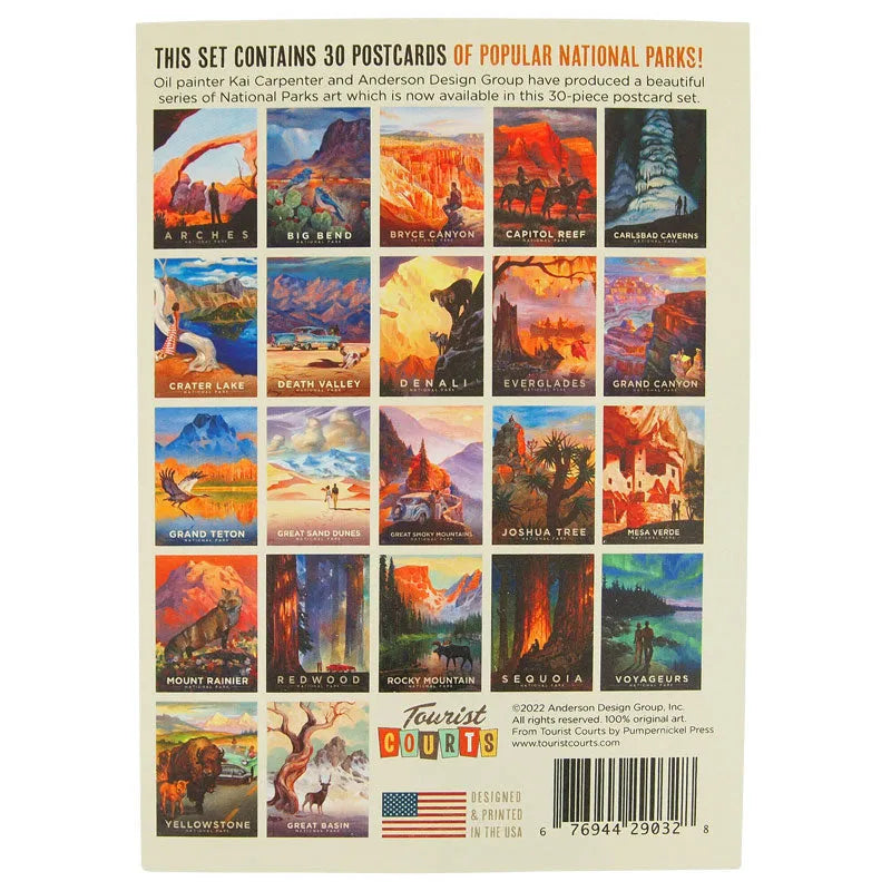 ADG National Park Postcard Set by Kai Carpenter Back