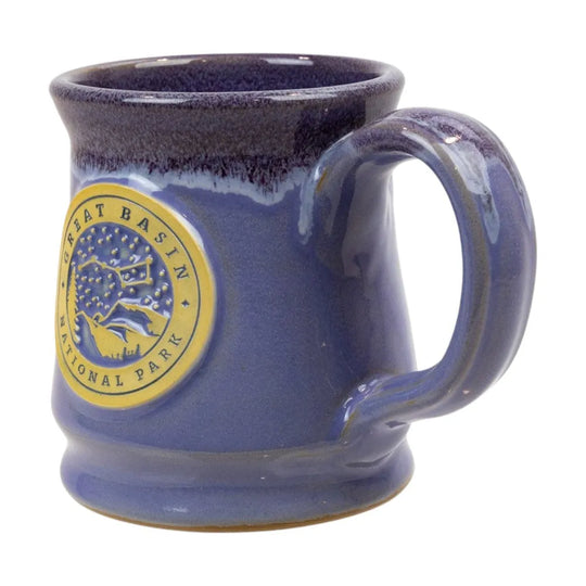 Wisteria-colored mug with Great Basin National Park logo featuring the Big Dipper on a white background