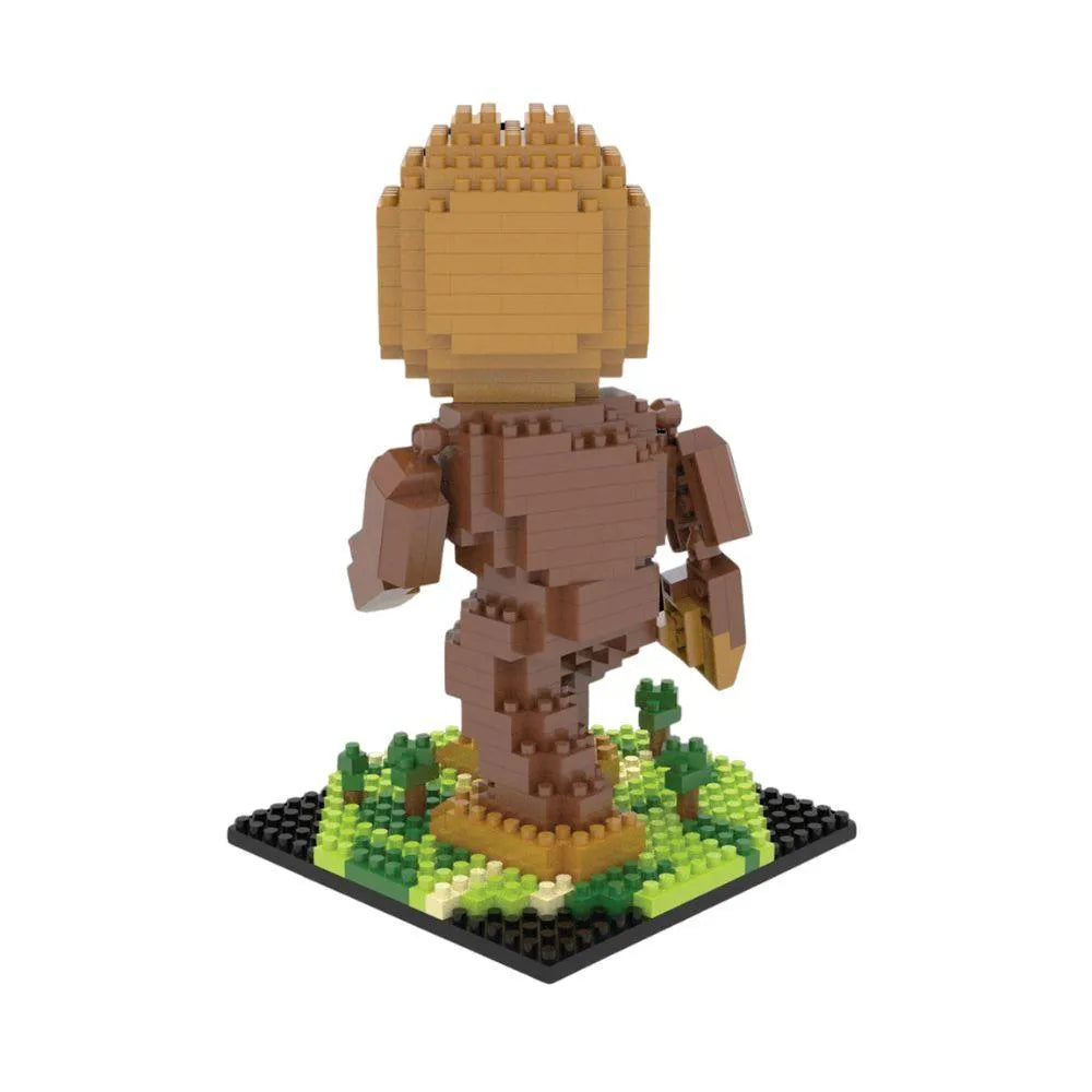 A mini block figure of Bigfoot against a white background