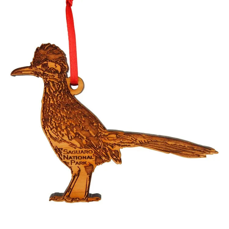 Saguaro National Park Wood Ornament - Roadrunner