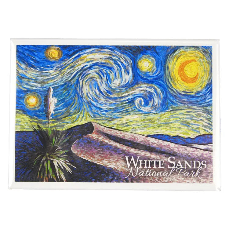 White Sands National Park Magnet - Starry Night