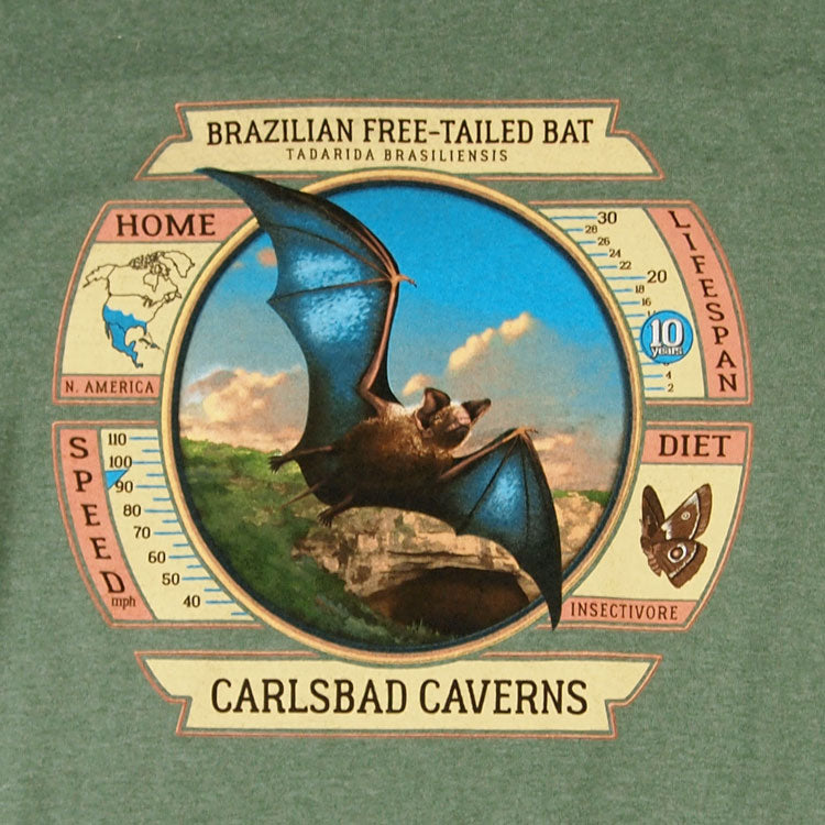 Carlsbad Caverns National Park Brazilian Bat Dashboard T-Shirt