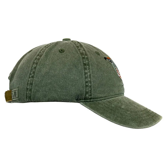 Green cotton cap side view