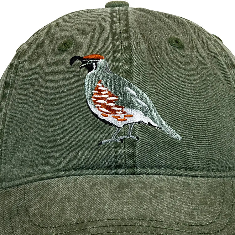 Gambel's Quail Embroidery Detail