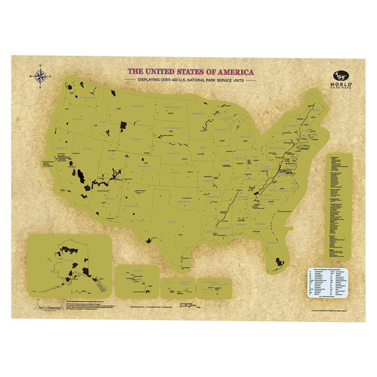 NPS Sites Scratch Off Map