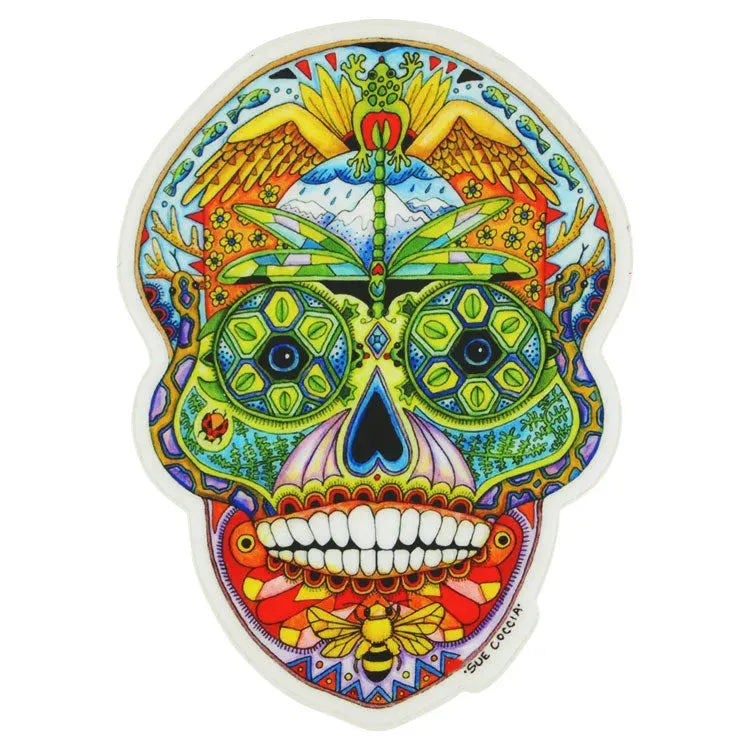 Earth Art Sugar Skull Sticker