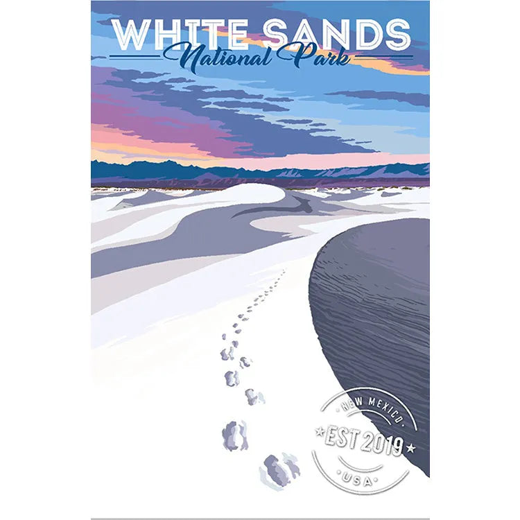 White Sands National Park Footprints Print