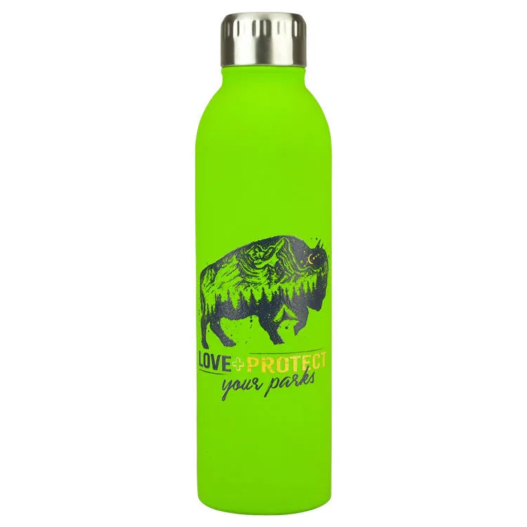Love + Protect Your Parks® 24 Oz Insulated Water Bottle on white background
