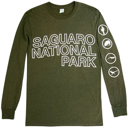 Saguaro National Park Long Sleeve T-Shirt - Icons front view
