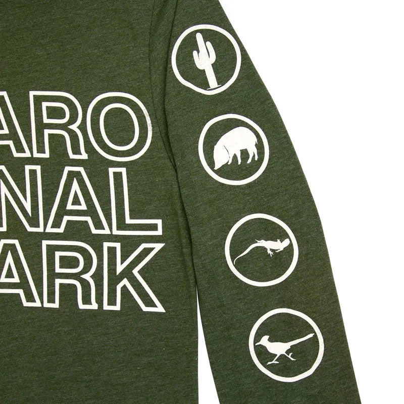 Saguaro National Park Long Sleeve T-Shirt - Icons sleeve detail