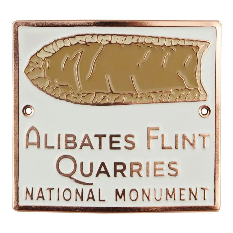 Alibates Flint Quarries National Monument Hiking Stick Medallion - Arrowhead
