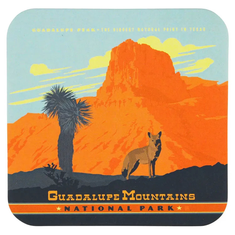 Guadalupe Mountains National Park Coaster - ADG Graphic