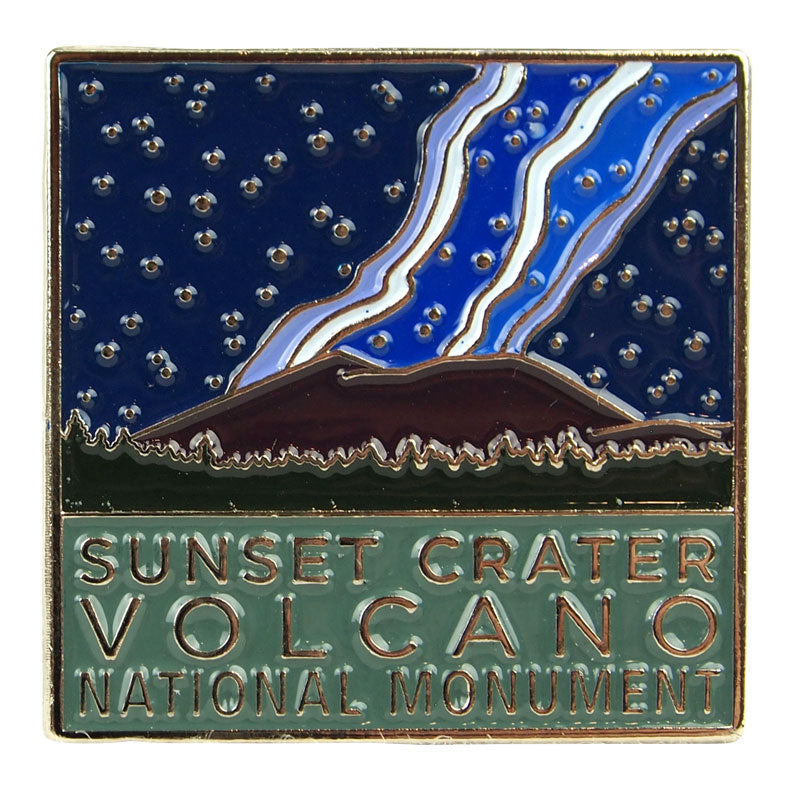 Volcano Pin Sunset Crater Volcano NM Night Sky Pin | WNPA - Shop Today! - Western ...