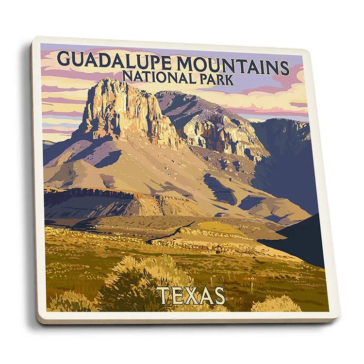 Guadalupe Mountains National Park Coaster - Illustration