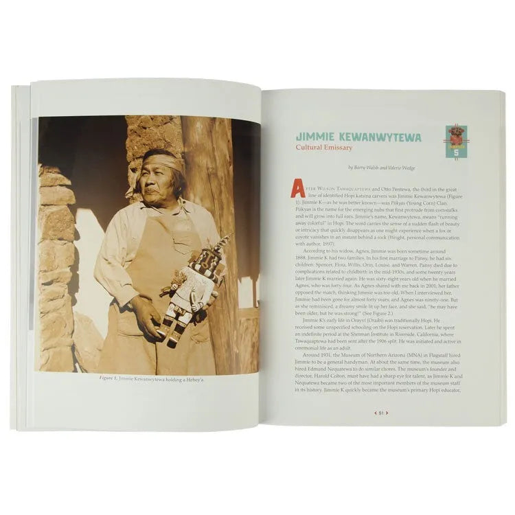 Interior page about Native American artist Jimmie Kewanwytewa