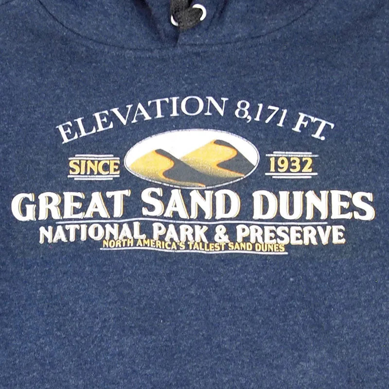 Great Sand Dunes National Park Fleece Hoodie - Elevation logo detail