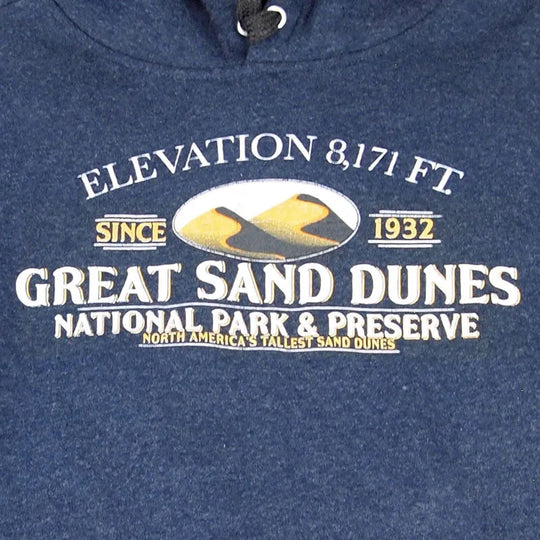 Great Sand Dunes National Park Fleece Hoodie - Elevation logo detail