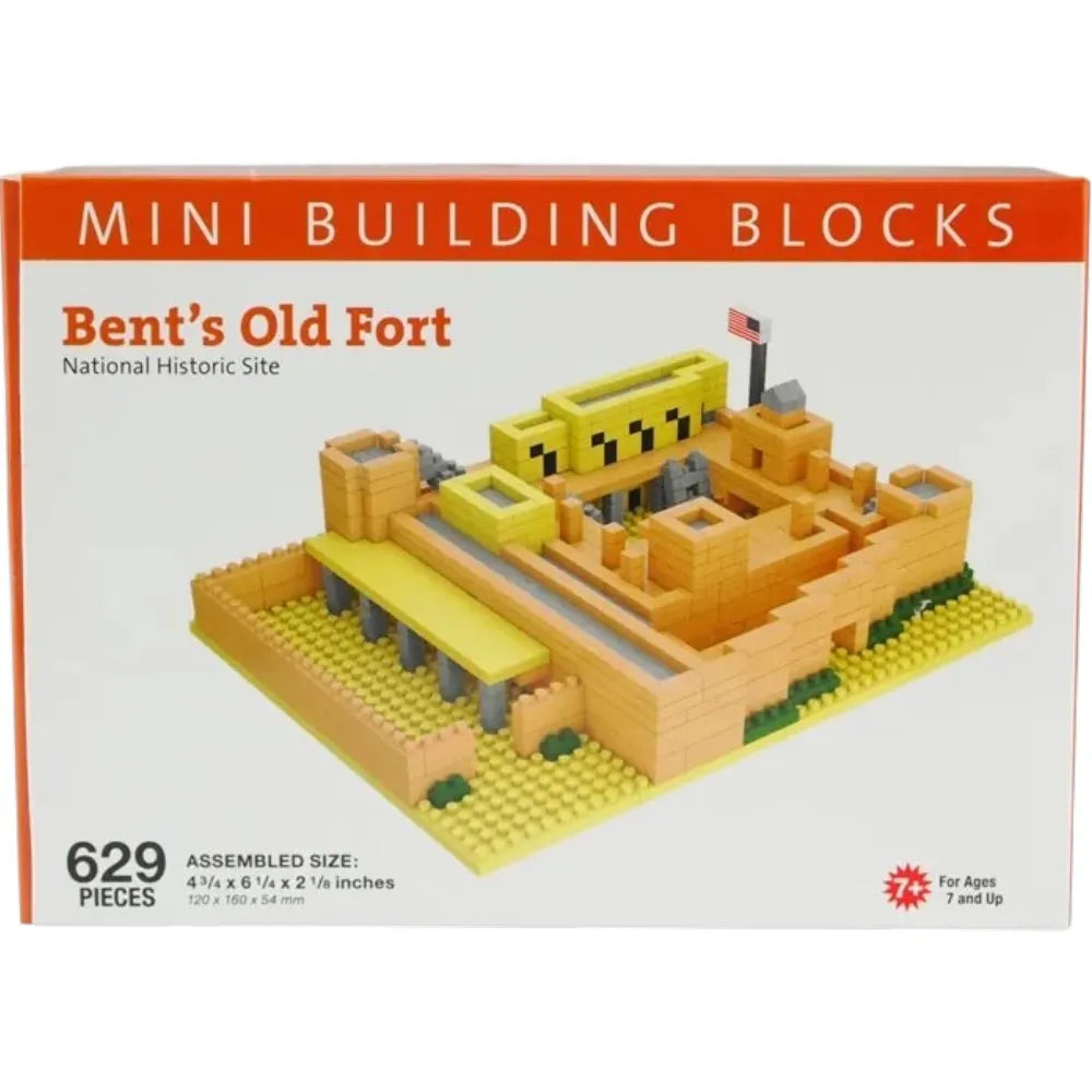 Box of mini building blocks shaped like Bent's Old Fort National Historic Site