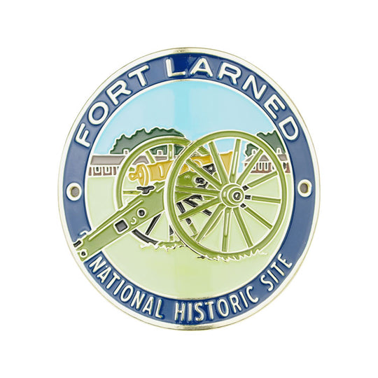 Fort Larned National Hist. Site Hiking Stick Medallion - Round Logo