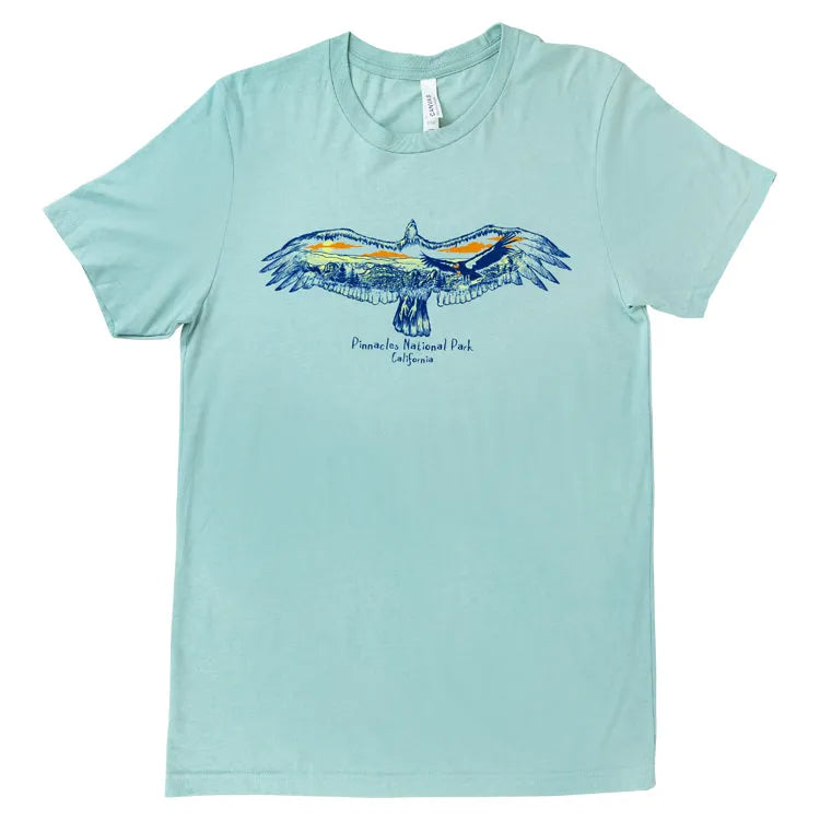 Pinnacles National Park T-Shirt - Condor lay flat front view