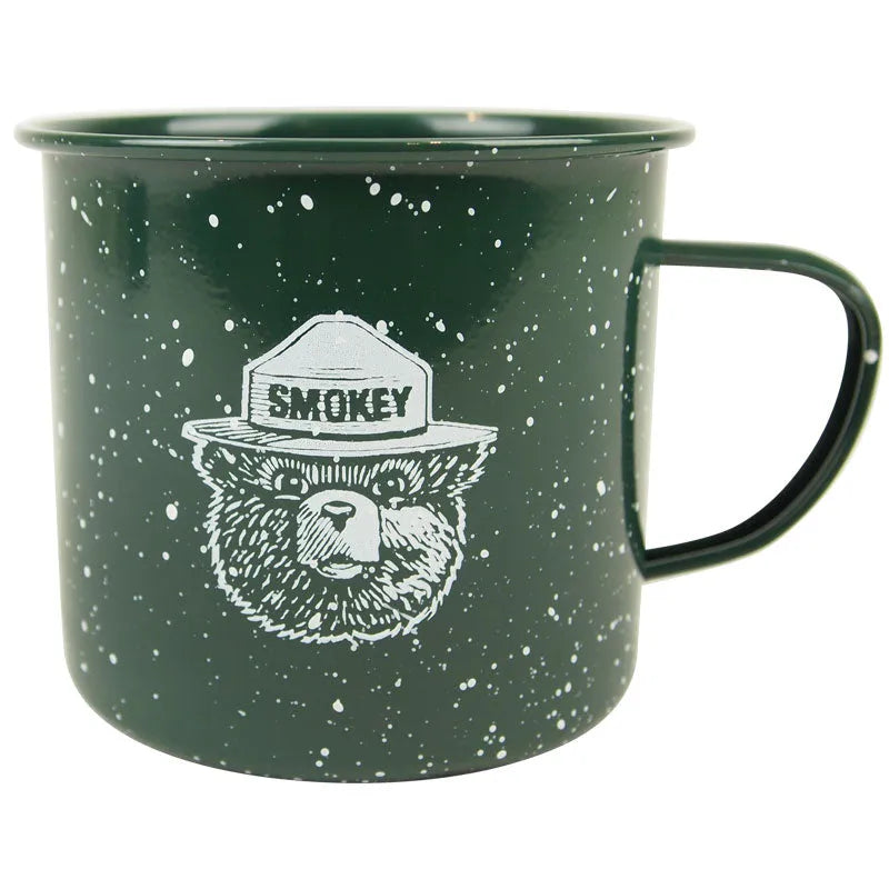 Smokey Bear Metal Camping Mug