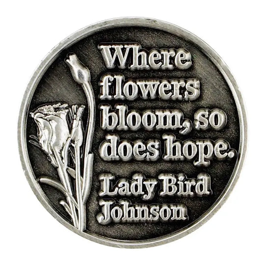 Lyndon B. Johnson National Historical Park Collectible Token - Lady Bird Quote