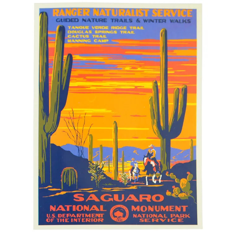 Saguaro National Park Sticker - WPA Style