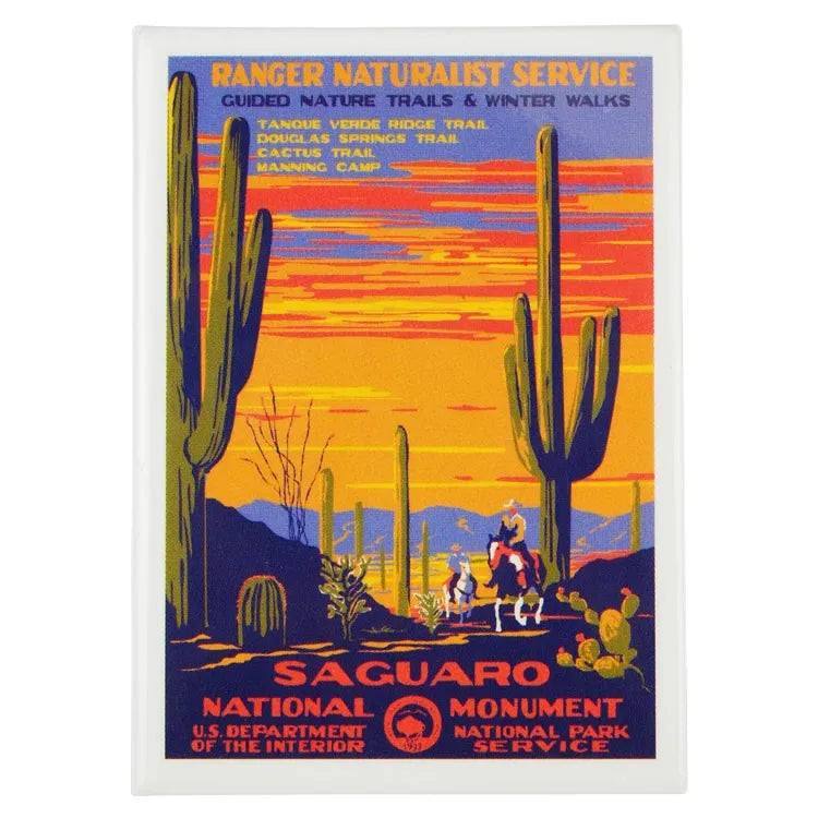 Saguaro National Park Magnet - WPA Style