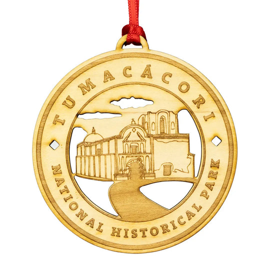 Tumacacori National Historical Park Wood Ornament on a white background