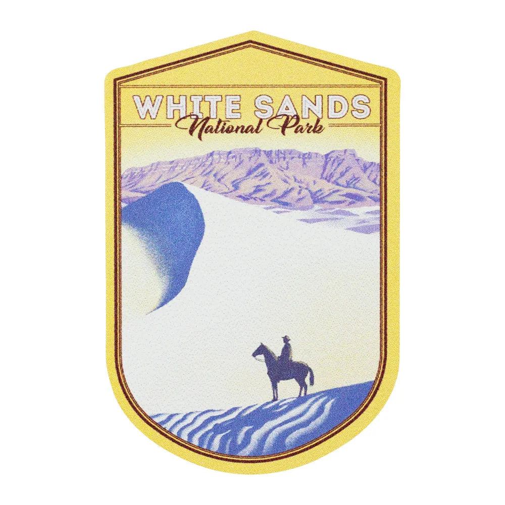 White Sands National Park Sticker - Ranger on Horse