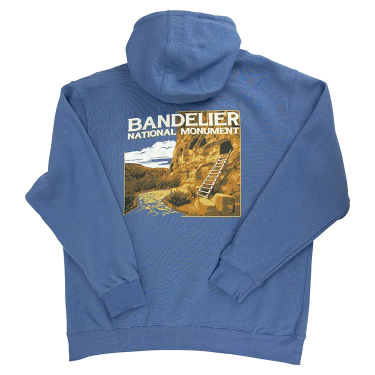 Bandelier National Monument Fleece Hoodie - Milestone back view