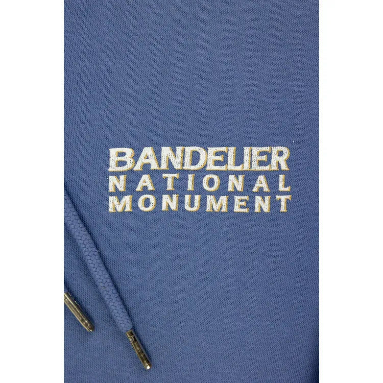 Bandelier National Monument Fleece Hoodie - Milestone front graphic detail