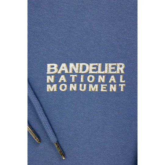Bandelier National Monument Fleece Hoodie - Milestone front graphic detail