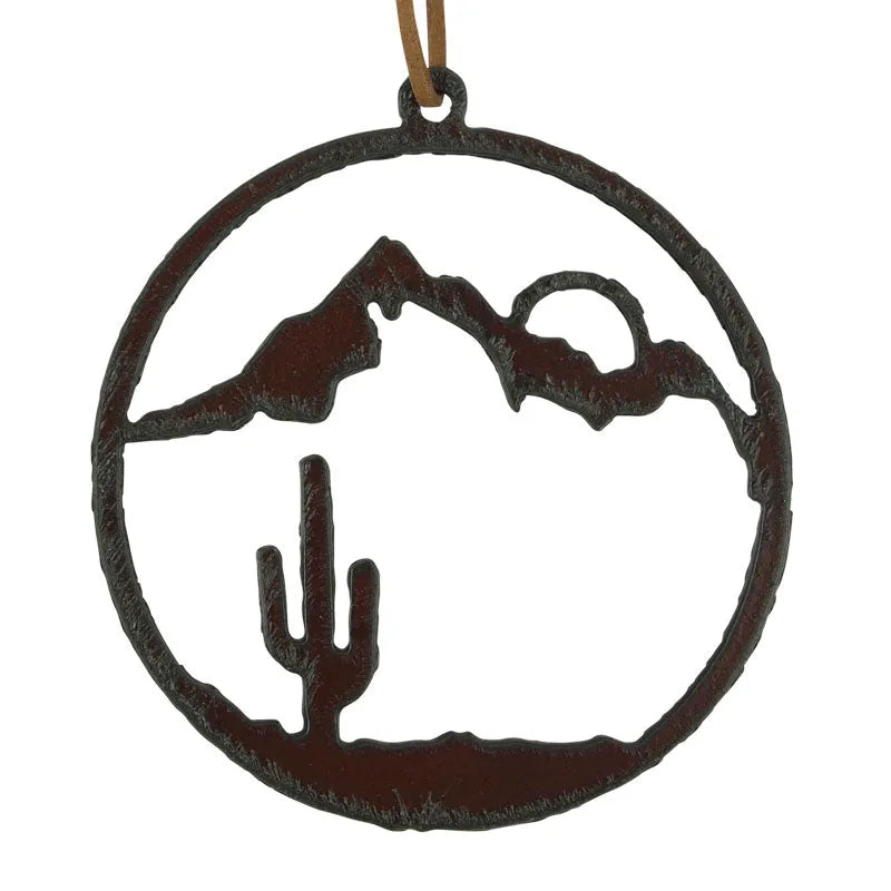 Metal Desert Scene Ornament