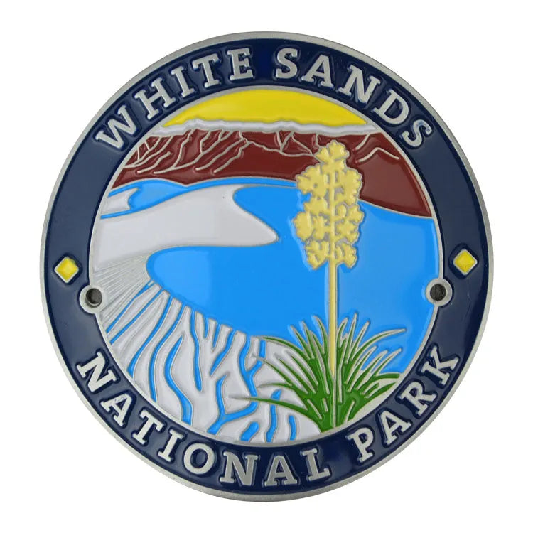 White Sands National Park Hiking Stick Medallion - Round Logo