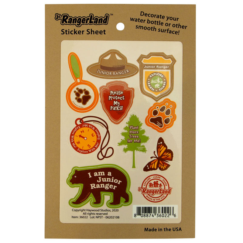 National Park Ranger Sticker Junior Ranger Sticker Sheet - WNPA | National Park Store - Western ...