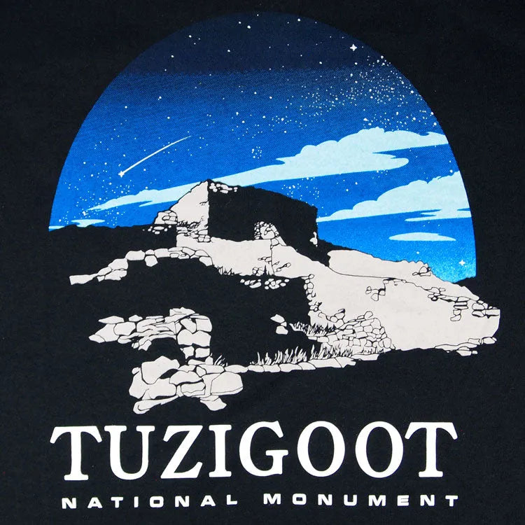 Tuzigoot National Monument night sky logo.