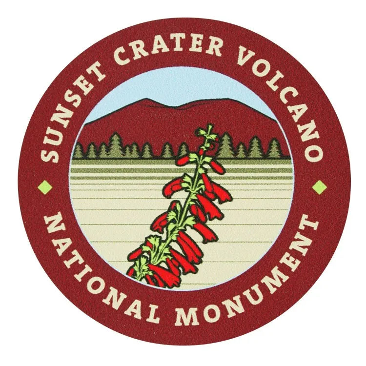 Sunset Crater Volcano National Monument Sticker - Round Logo