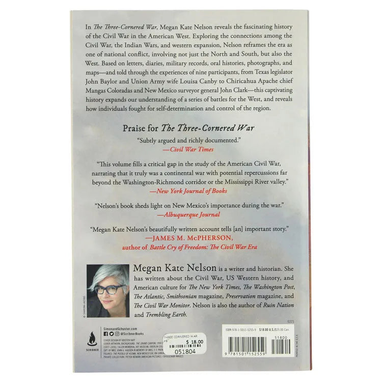The Three-Cornered War by Megan Kate Nelson back cover