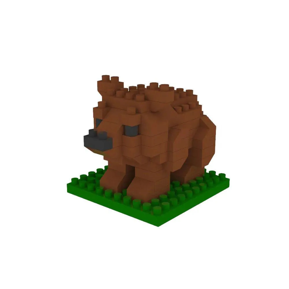 Wildlife Mystery Mini Block Set Option 10 - Grizzly bear