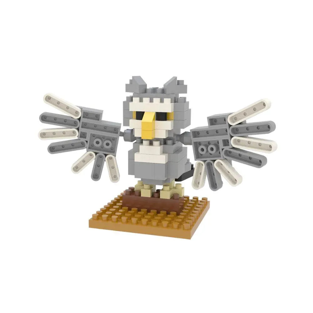 Wildlife Mystery Mini Block Set Option 8 - Great horned owl