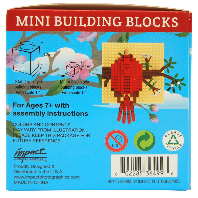 Northern Cardinal Mini Block Set