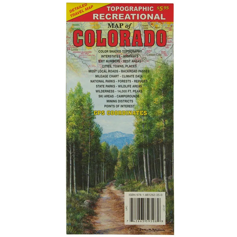 Colorado Topographic Recreational Map