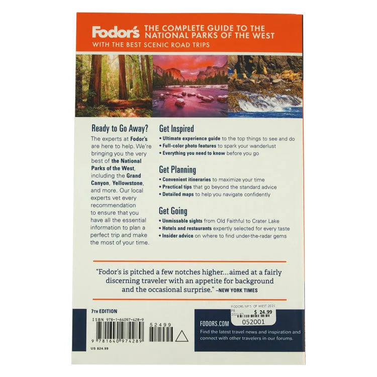 Fodor's Complete Guide to the National Parks of the West back cover