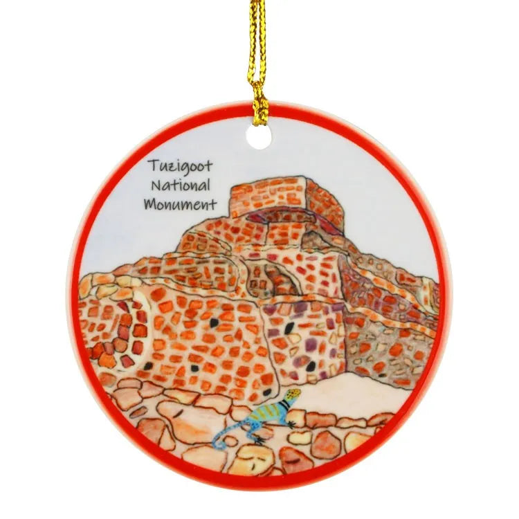 Tuzigoot National Monument Porcelain Ornament
