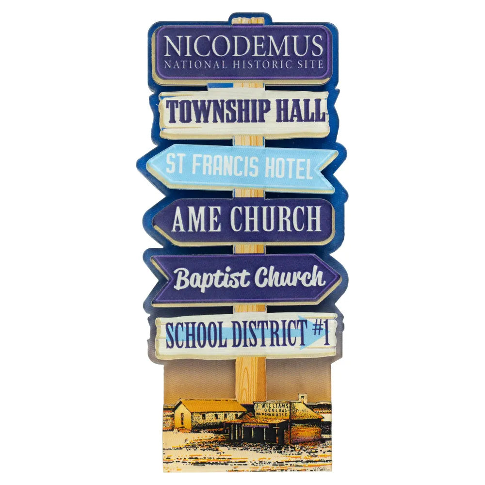 Nicodemus National Historic Site Magnet - Signpost